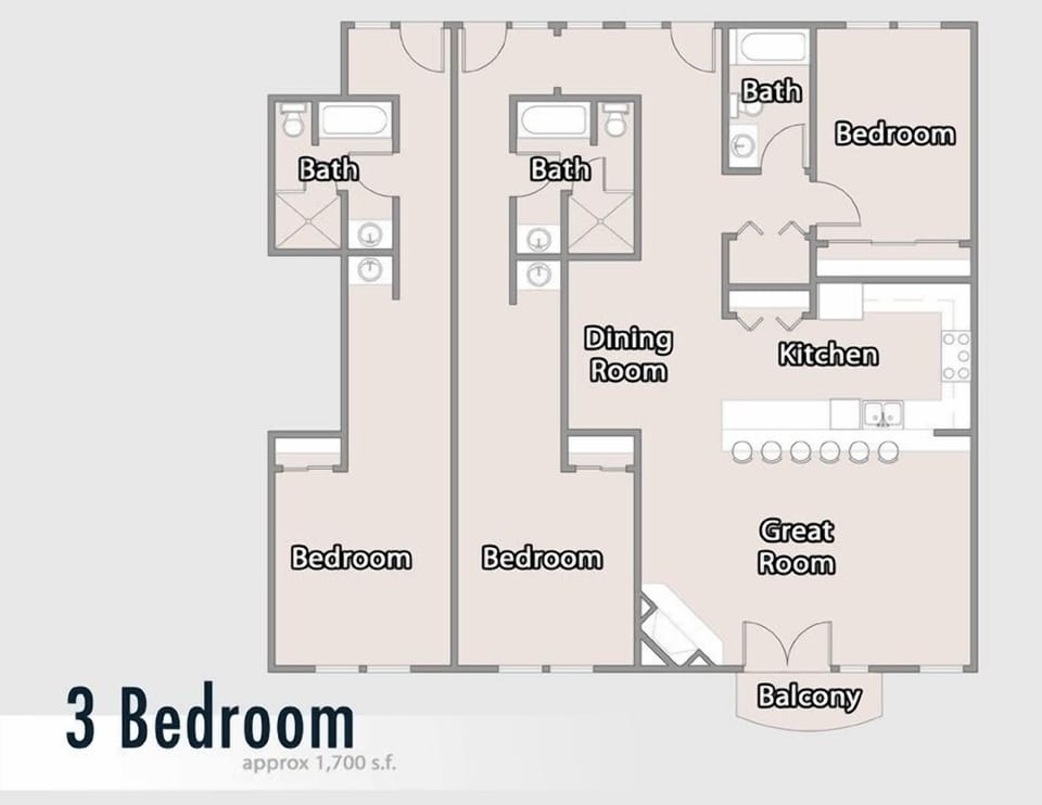 Condo, 3 Bedrooms | Floor plan