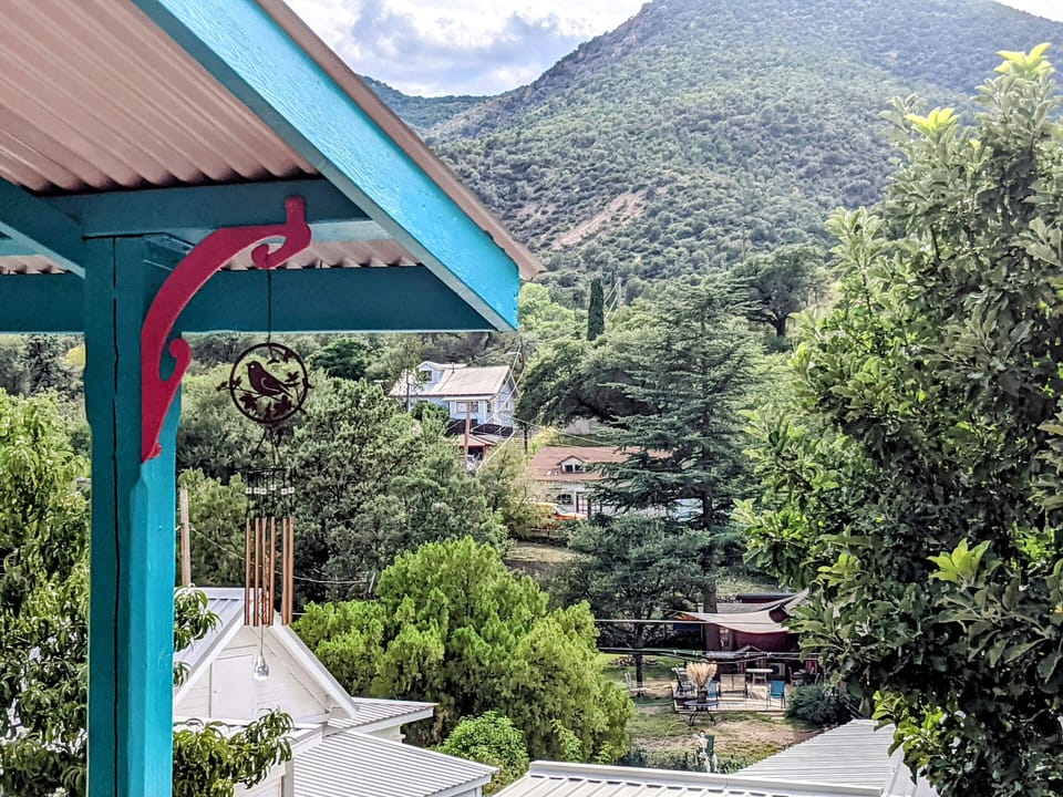 Stunning views from the pavilion of the Mule Mountains. 