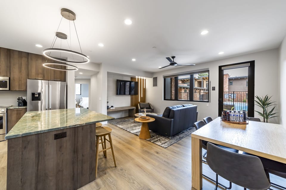 Kitchen and Living room