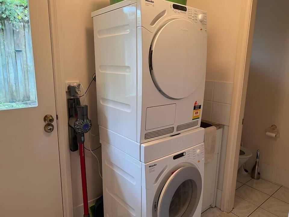 Laundry with full size washer and dryer - clothes line also available outside in the courtyard
