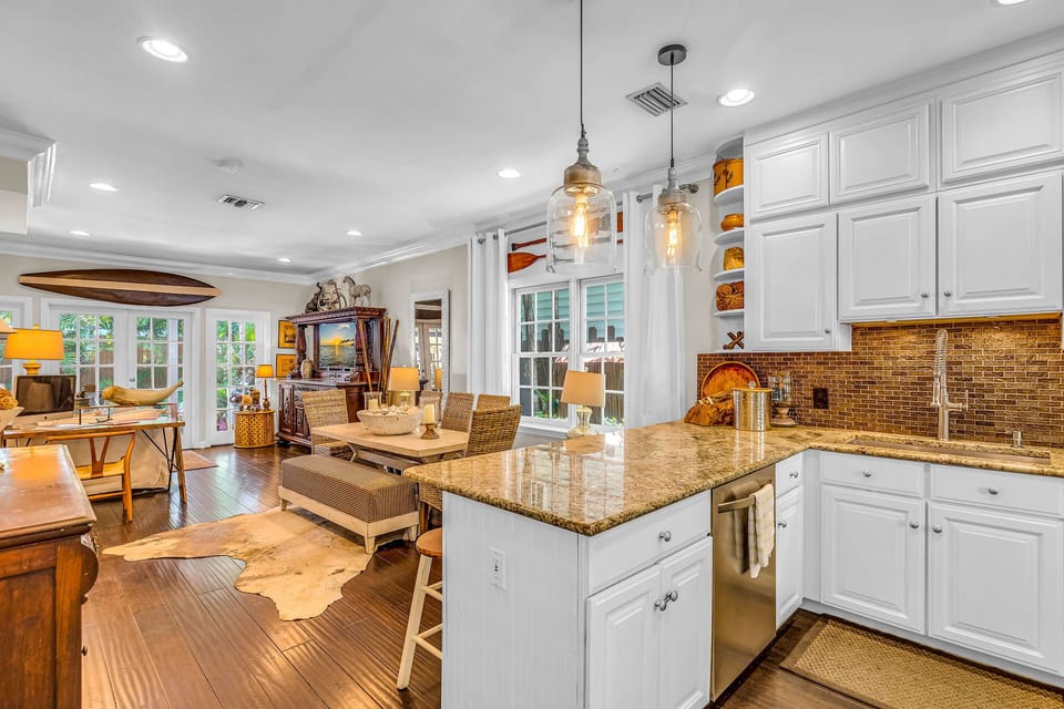 Spacious first floor open floor plan