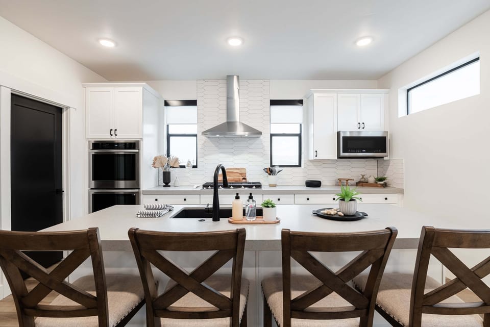 Center island with seating for four