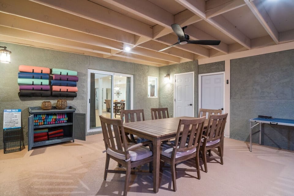 Pool towels, blankets, and yoga mats provided!