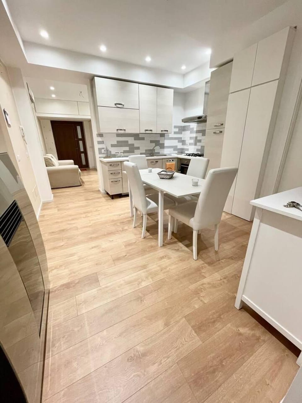 Apartment | Private kitchen | Fridge, microwave, oven, stovetop