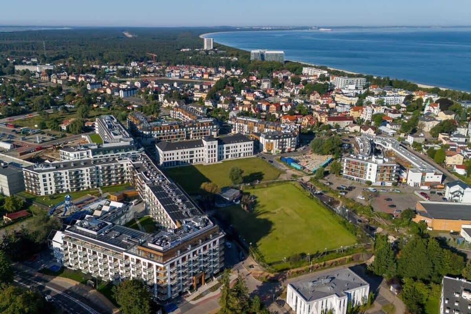 The apartment's surroundings. 