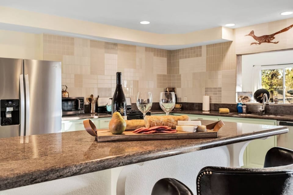 Spacious kitchen with plenty of room to prepare meals with family and friends.