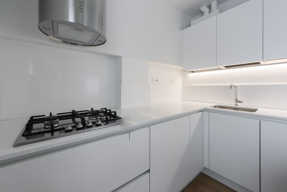 Deluxe Apartment | Private kitchen | Fridge, oven, stovetop, dishwasher