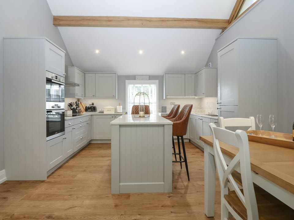 Fridge, dishwasher, electric kettle, toaster