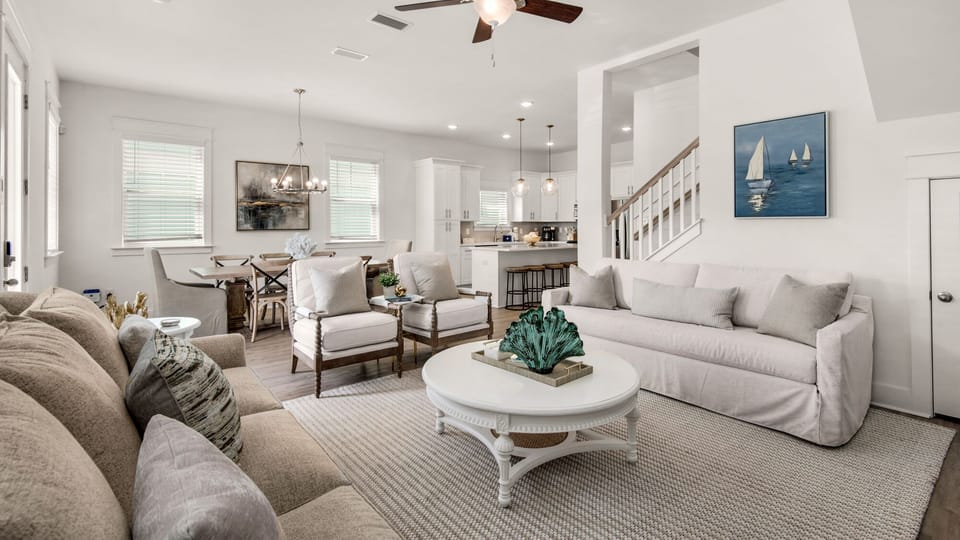 Serene Stay on 30A Living Area