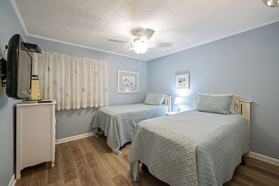 The kiddos will jump for joy to have a place of their own at the beach.  