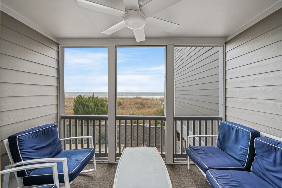 Have your morning coffee while enjoying the ocean breeze.