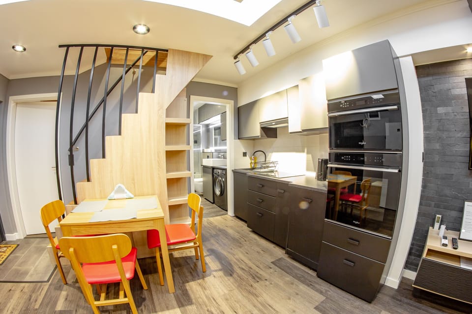 kitchen and dining area