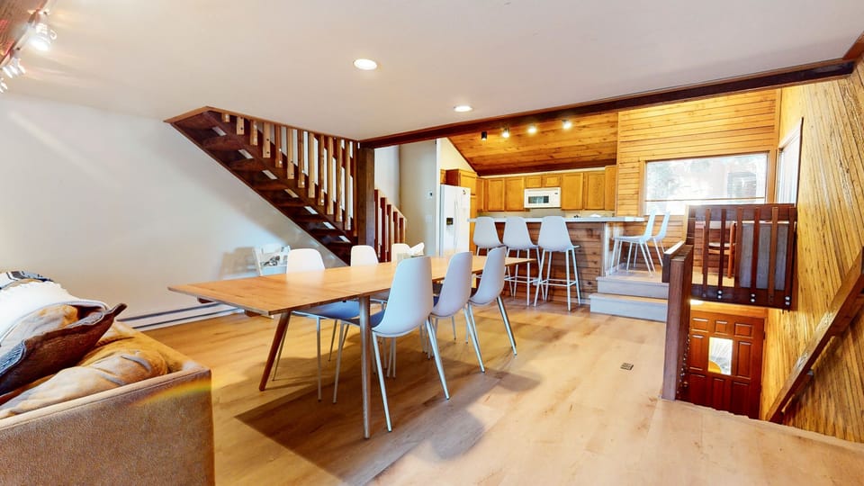Indoors, Hardwood, Dining Room, Dining Table, Furniture