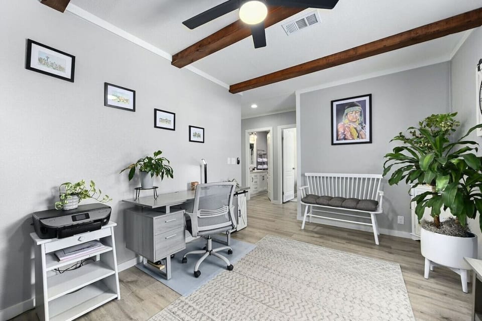 The office has a printer and a Smart TV. -perfect for working while you travel!