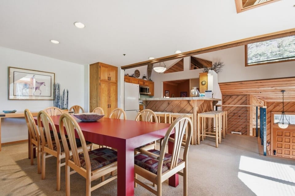 Dining Table with Seating for 8 Plus 6 More at Breakfast Bar