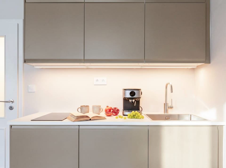 Fully equipped kitchen with everything you need for basic cooking - please, see the list of amenities