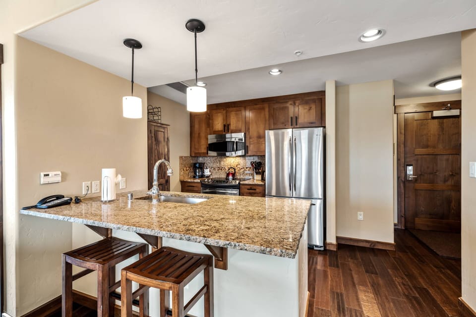 Kitchen is large enough to prepare full meals or just snacks!