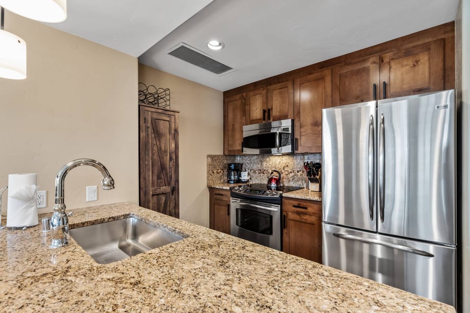 Kitchen is large enough to prepare full meals or just snacks!