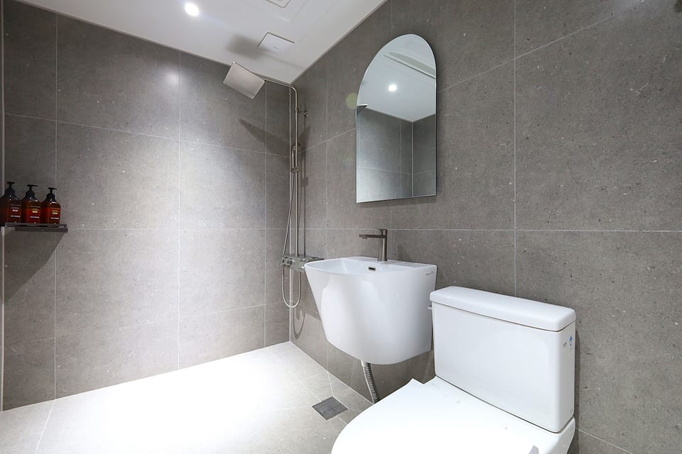 Shower, slippers