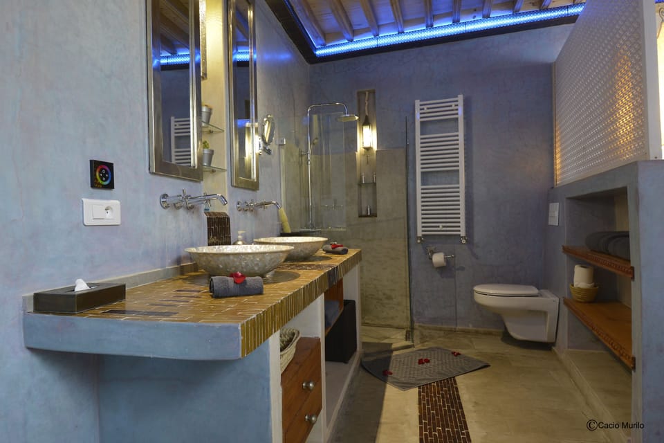 Senior Double Room, 1 Bedroom, Balcony, Pool View | Bathroom | Shower, free toiletries, hair dryer, towels