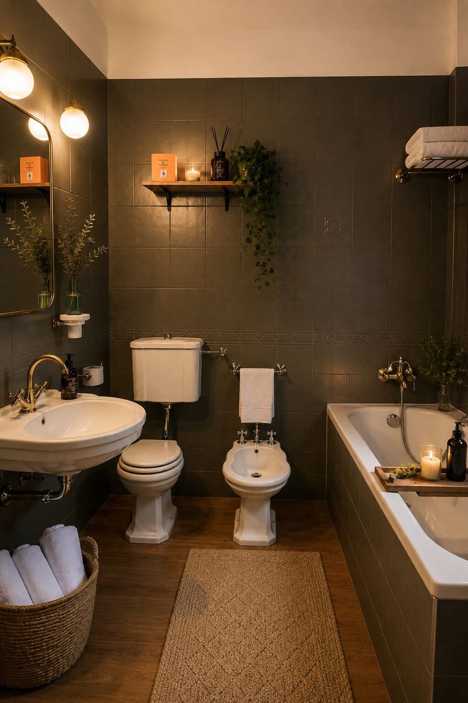Comfort Double Room | Bathroom | Deep soaking tub, designer toiletries, hair dryer, bidet