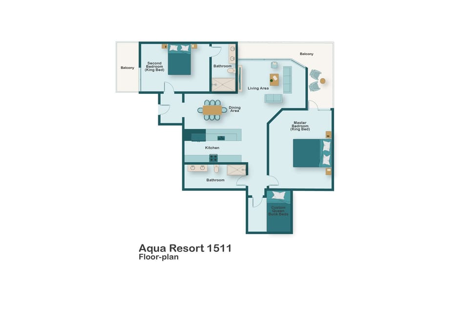 Floor plan for Aqua 1511