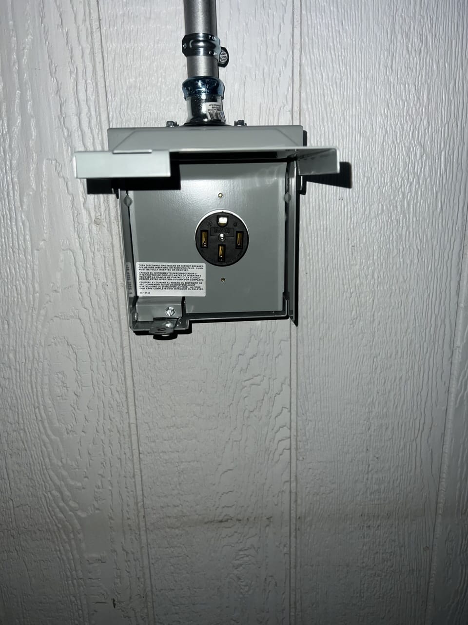 14-50 NEMA outlet for EV or RV charging