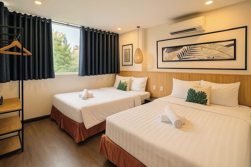 Family Quadruple Room, City View | Hypo-allergenic bedding, desk, soundproofing, free WiFi