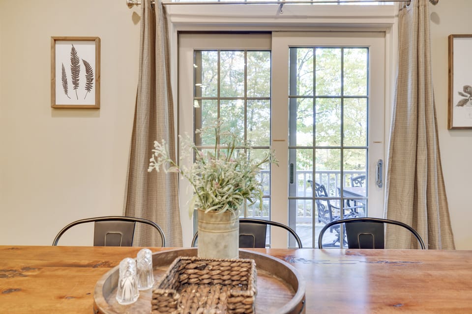 Pretty views from the kitchen and dining area 
