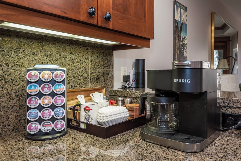 Coffee and hot chocolate for the cold days.  Tea station as well.