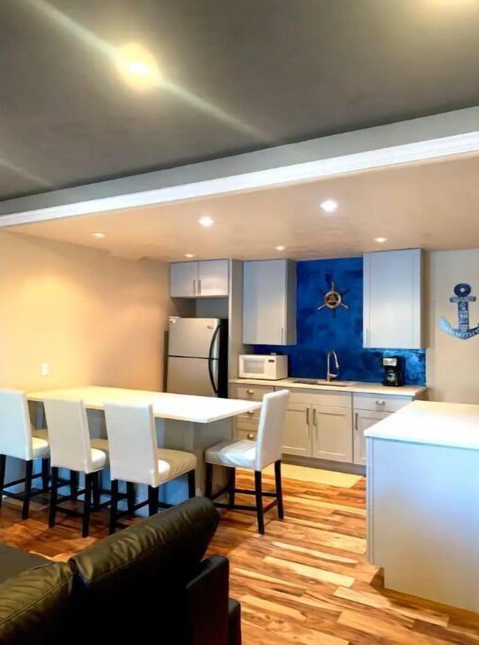 Kitchenette. No oven or stove. Double burner cooktop though for cooking. 