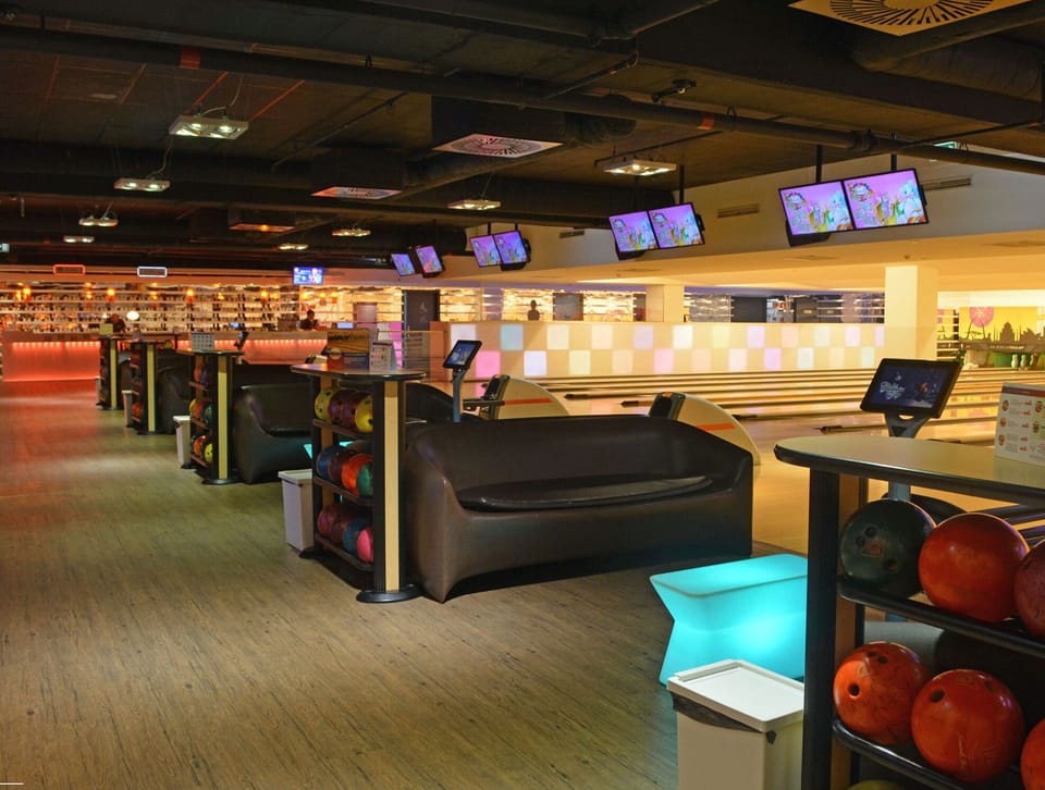 Bowling City 12 lanes, lounge, bar—perfect for fun with friends & family!