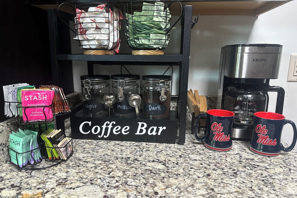 Never be caught without your morning pick-me-up with our stocked Coffee Bar.