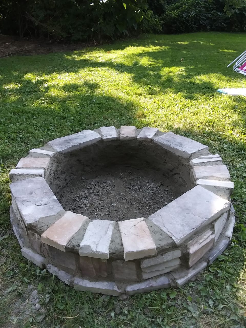Brand new stone fire pit