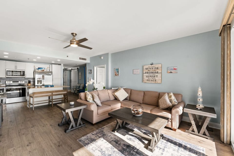 Living Area with Ocean Views, Private Balcony, Sleeper Sofa & Flat Screen TV