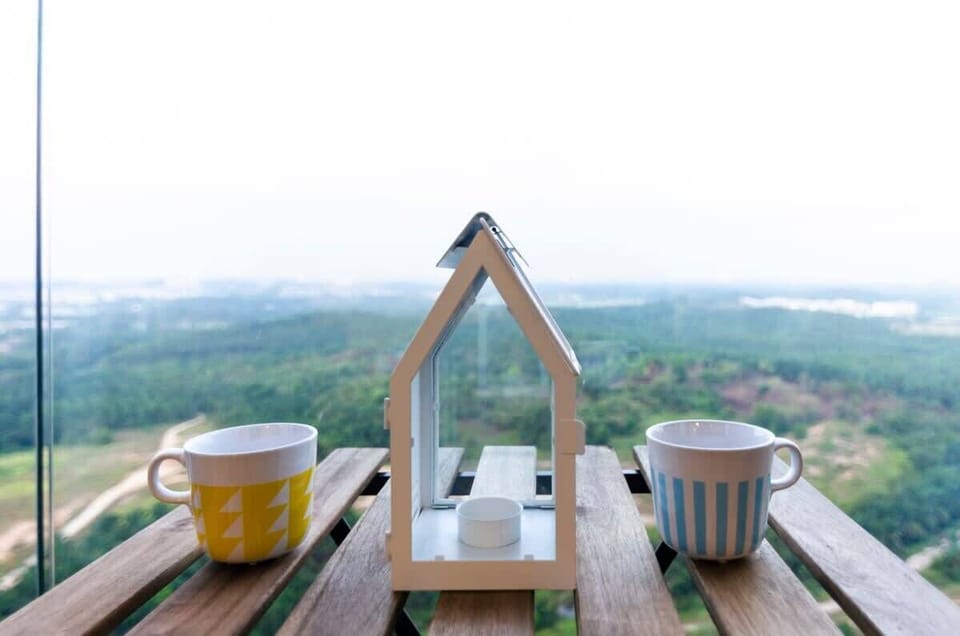 Your private balcony with a setting.