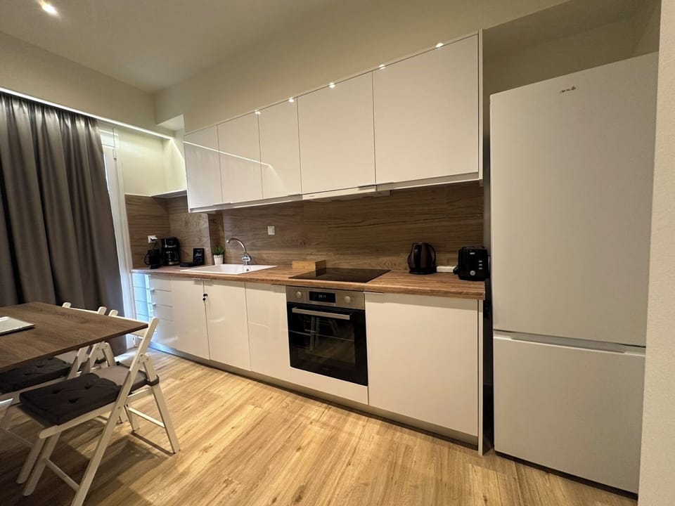 Grand Apartment with Partial Acropolis View | Private kitchen | Espresso maker, fridge, oven, stovetop