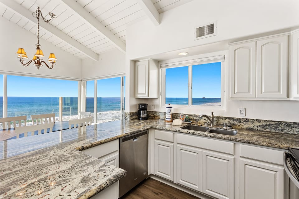 Prepare a meal with friends and family in this ocean view unit
