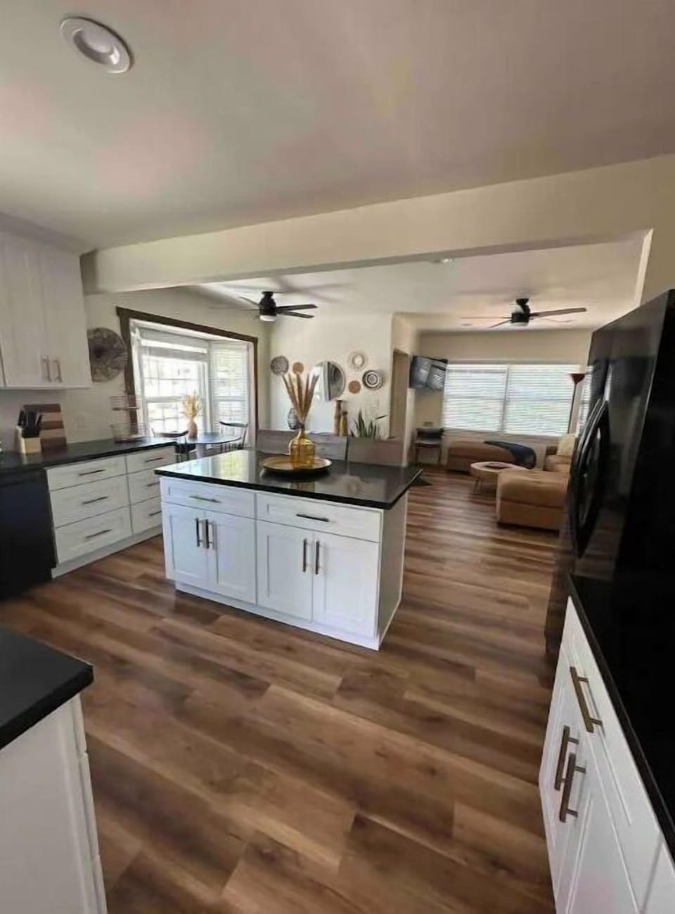 Open concept living room and kitchen 