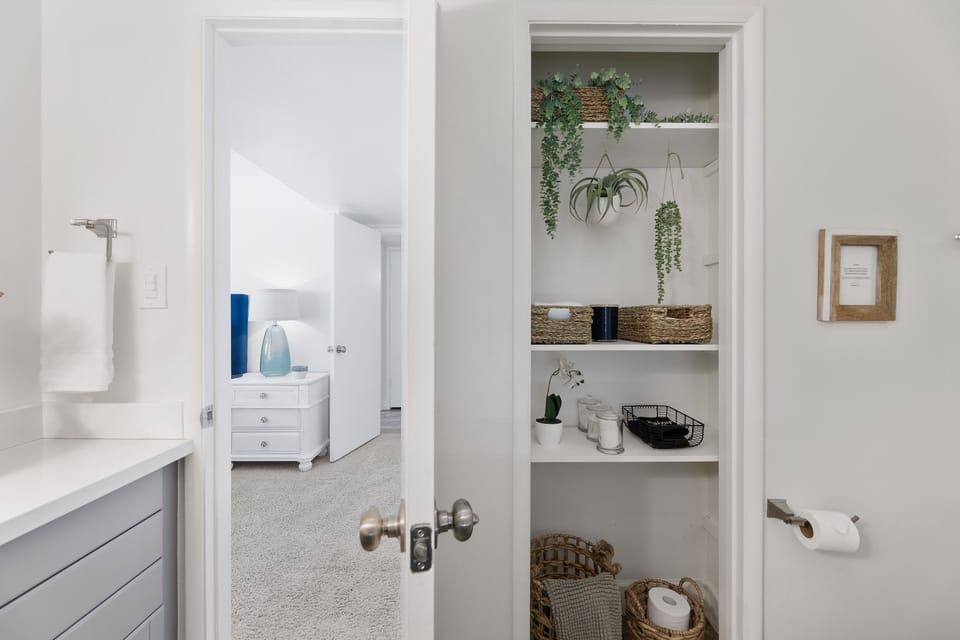 View from inside master bath 