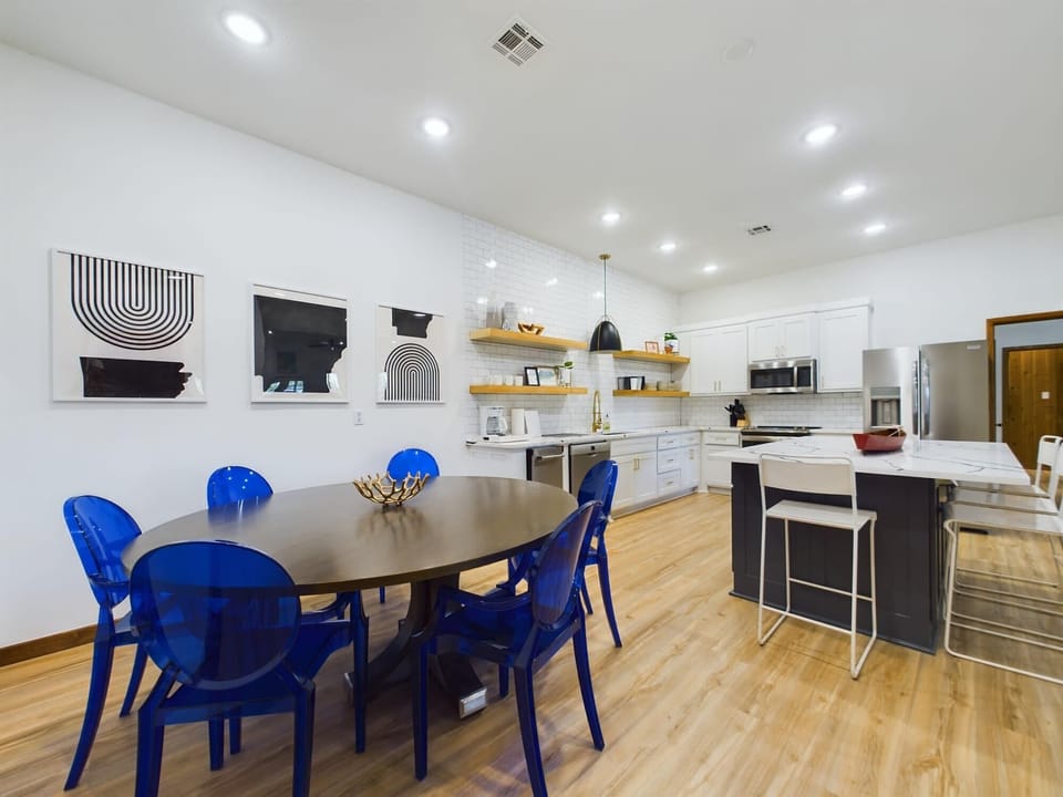 Basement kitchen and dining