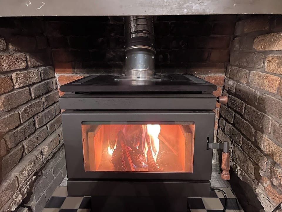 Cozy wood fire heater to warm you