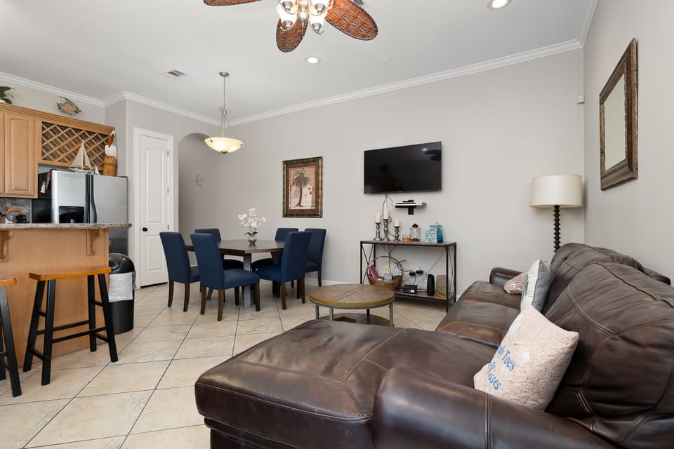 The open-concept layout makes it easy for everyone to stay connected while dining, relaxing, or planning the day