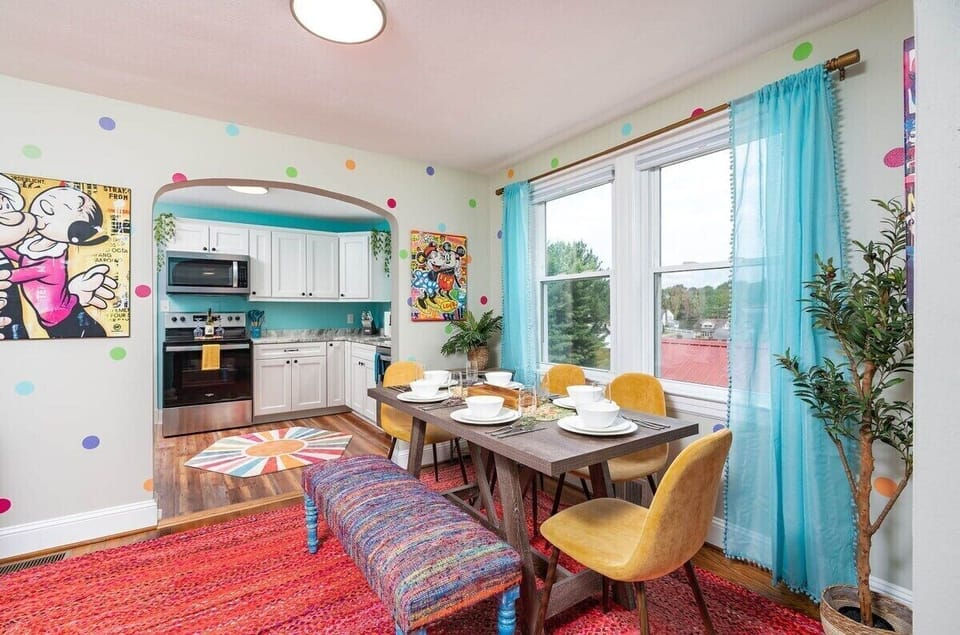 Enjoy family meal around the table.