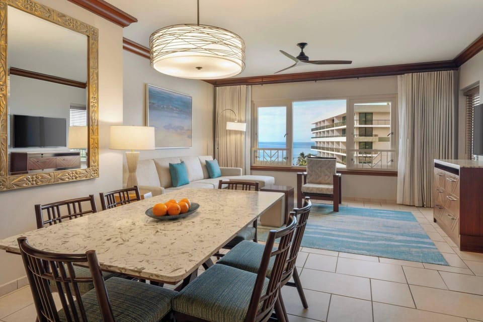 Separate Dining Area with a large table (Ocean View - View May Vary)