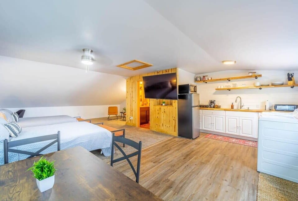 Open concept room with Kitchenette