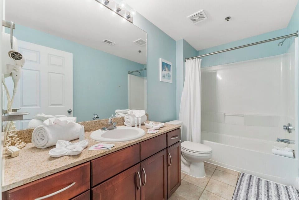 Master bathroom with shower/tub combo