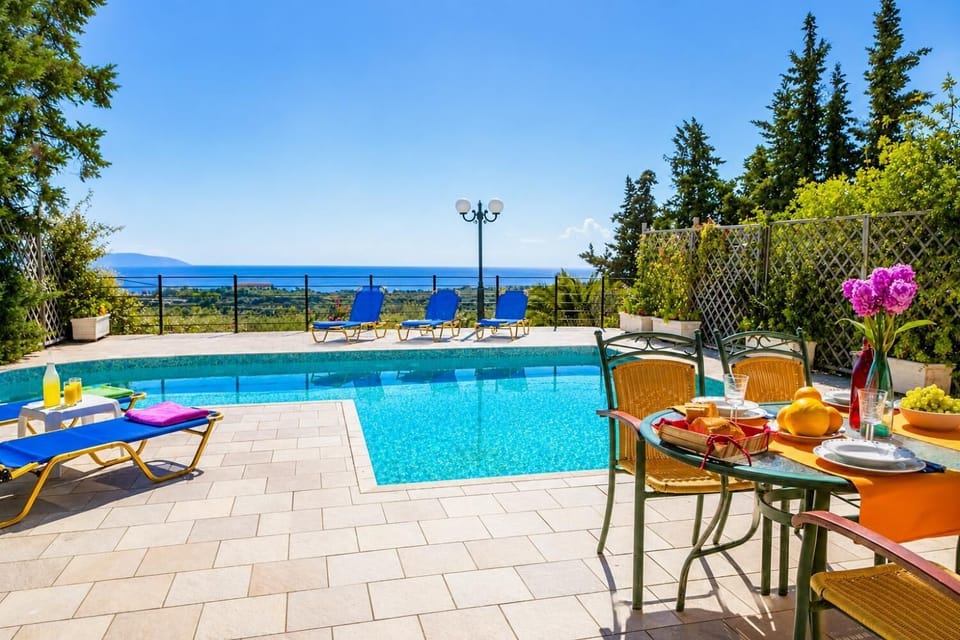 Terrace with pool view