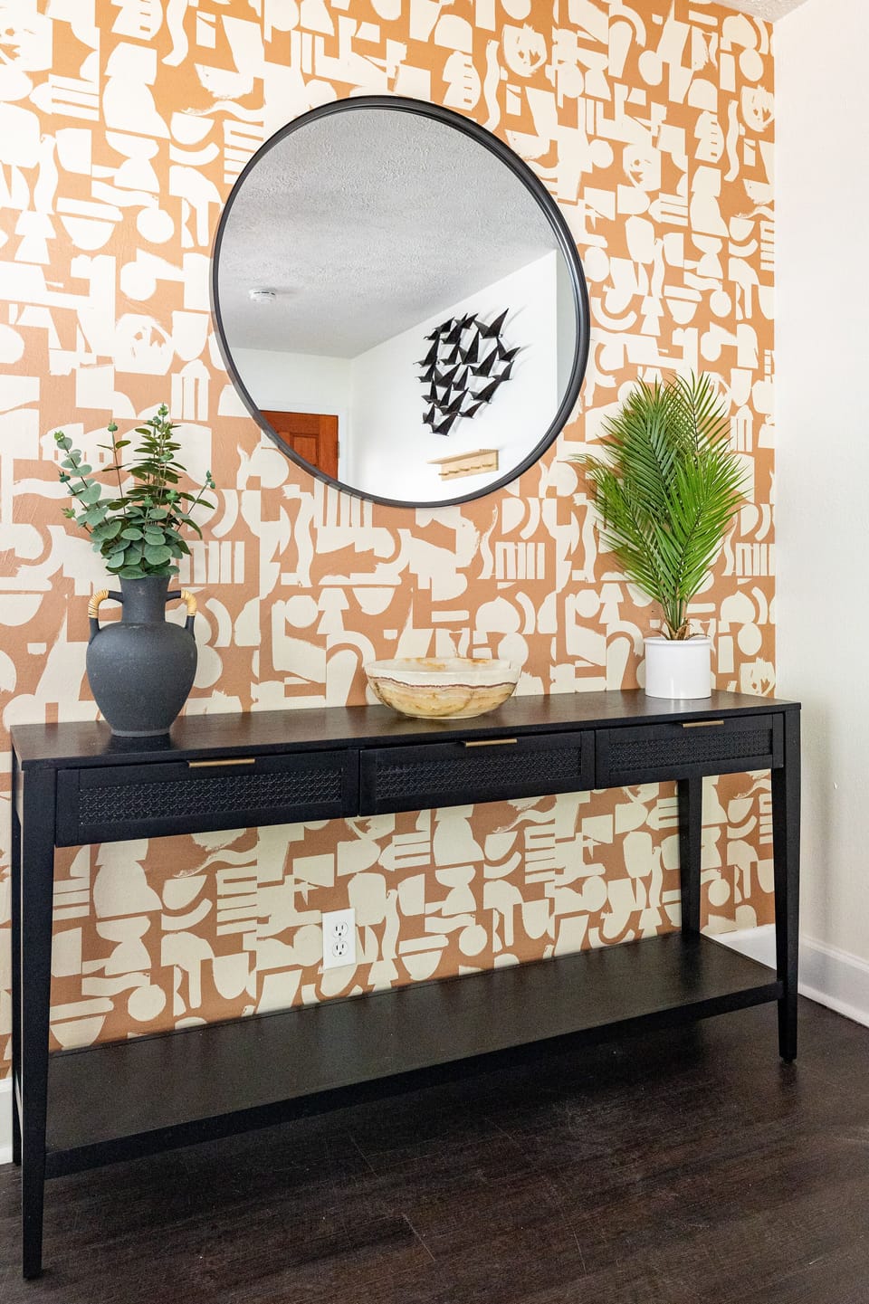 Our thoughtfully designed entryway sets the tone for a stylish and cozy stay. 