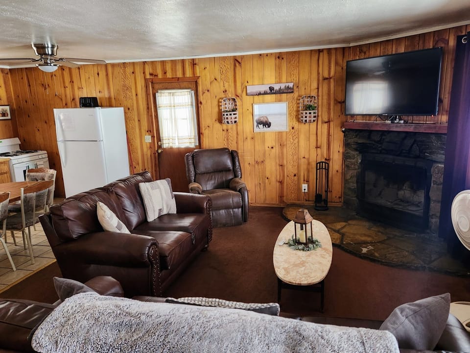 Living Room With Fireplace